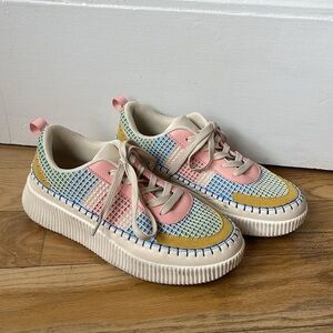 Nicole Miller Brita Sneakers Multicolored Women Size 8.5 / 9 Tennis Shoes